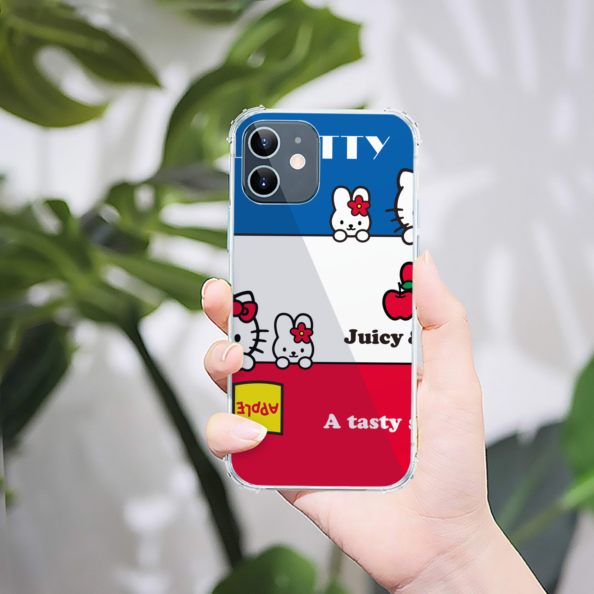 （画像用） Hello Kitty ハローキティ 【iPhone 12シリーズ対応】透明スマホケース（クリアソフトケース）